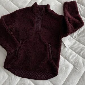 Plush Burgundy Pullover Jacket